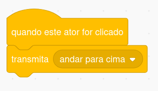 Código das setas do controle pra transmitir o comando de andar