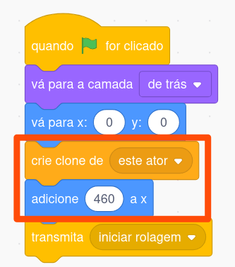 Código do fundo com a clonagem pra ocupar o espaço em branco