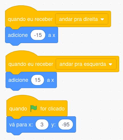 Posicionamento e movimentação do morrinho