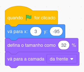 Código de preparação do astromóvel quando o jogo começa