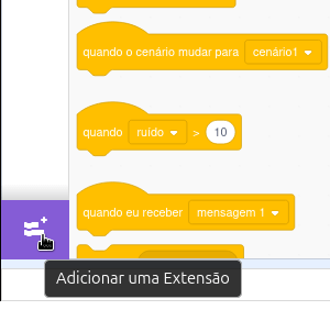 Botão de adicionar extensão